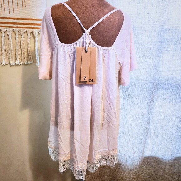 POL Cream/Soft Pink NWT Blouse with Lace Trim | Boho & Fairycore | Size S - Picture 3 of 9